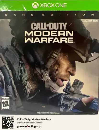 Call of Duty: Modern Warfare Xbox One, NTSC box front