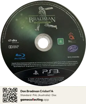 Don Bradman Cricket 14 PlayStation 3, PAL disc