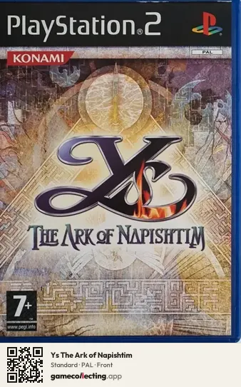 Ys The Ark of Napishtim PlayStation 2, PAL box front