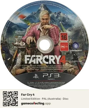 Far Cry 4 PlayStation 3, PAL disc