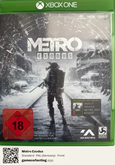 Metro Exodus Xbox One, Germany box front