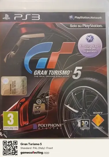 Gran Turismo 5 PlayStation 3, Italy box front