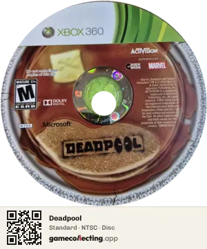 Deadpool Xbox 360, NTSC disc