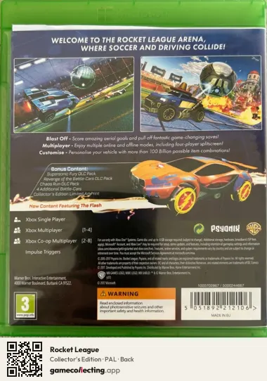 Rocket League Xbox One, PAL box back