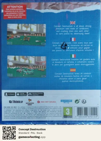 Concept Destruction PlayStation 5, PAL box back