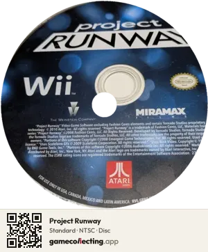 Project Runway Nintendo Wii, NTSC disc