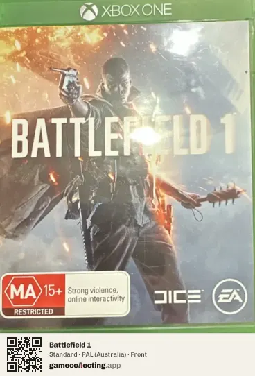 Battlefield 1 Xbox One, Australia box front