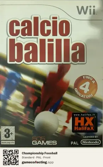 Championship Foosball Nintendo Wii, PAL box front