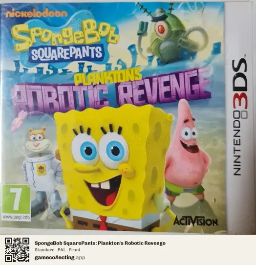 SpongeBob SquarePants: Plankton's Robotic Revenge Nintendo 3DS, PAL box front