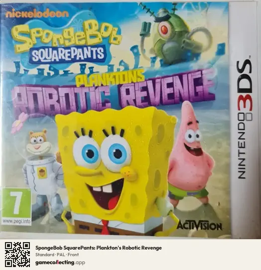 SpongeBob SquarePants: Plankton's Robotic Revenge Nintendo 3DS, PAL box front