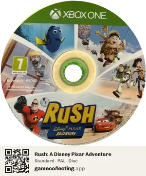 Rush: A Disney Pixar Adventure Xbox One, PAL disc