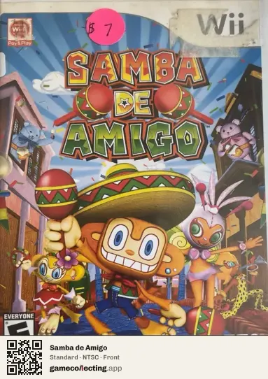 Samba de Amigo Nintendo Wii, NTSC box front