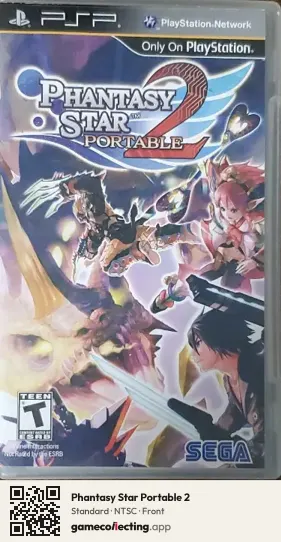 Phantasy Star Portable 2 PlayStation Portable, NTSC box front