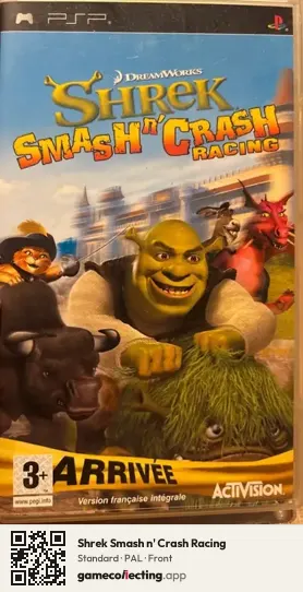 Shrek Smash n' Crash Racing PlayStation Portable, PAL box front