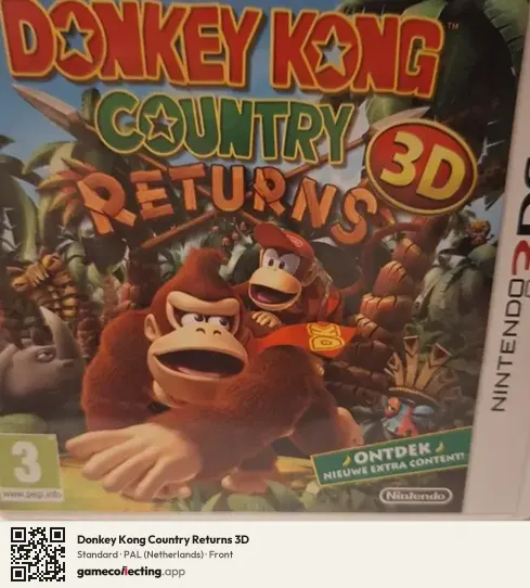 Donkey Kong Country Returns 3D Nintendo 3DS, Netherlands box front