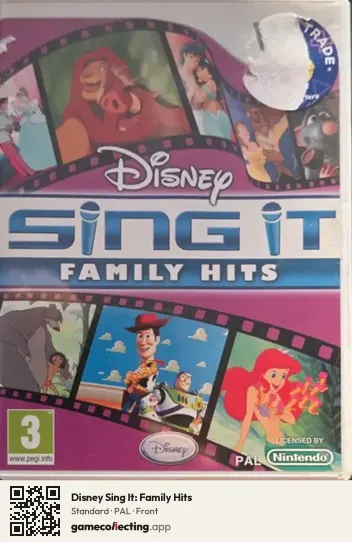 Disney Sing It: Family Hits Nintendo Wii, PAL box front