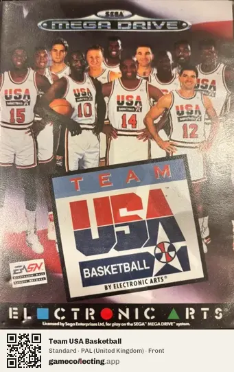 Team USA Basketball Sega Mega Drive / Genesis, United Kingdom box front