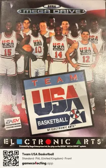 Team USA Basketball Sega Mega Drive / Genesis, United Kingdom box front