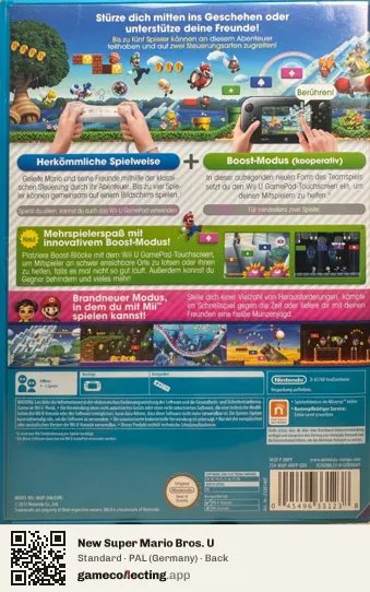 New Super Mario Bros. U Nintendo Wii U, Germany box back