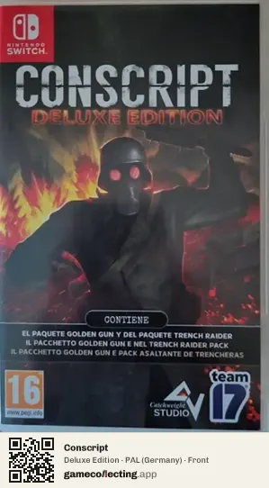 Conscript Nintendo Switch, Germany box front