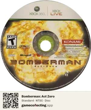 Bomberman: Act Zero Xbox 360, NTSC disc