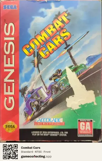 Combat Cars Sega Mega Drive / Genesis, NTSC box front