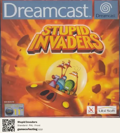 Stupid Invaders Sega Dreamcast, PAL box front