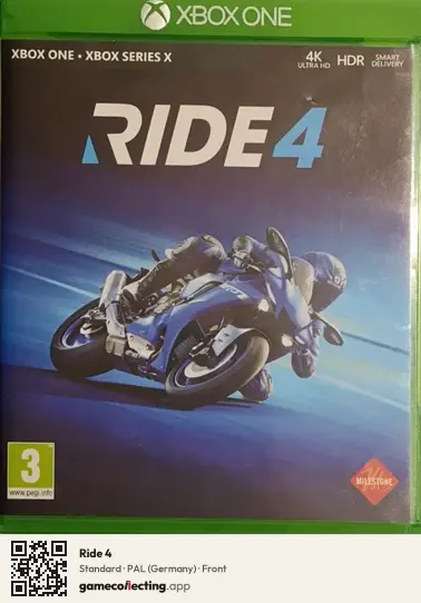 Ride 4 Xbox One, Germany box front