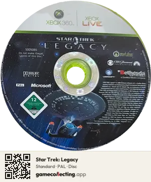 Star Trek: Legacy Xbox 360, PAL disc
