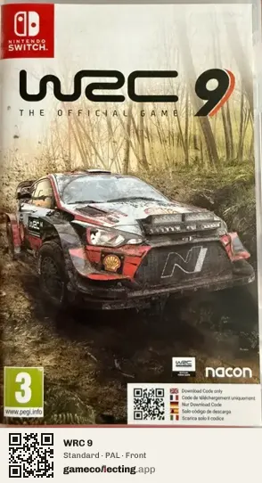 WRC 9 Nintendo Switch, PAL box front