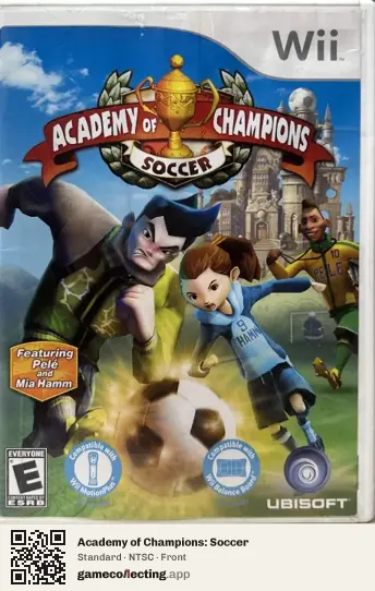 Academy of Champions: Soccer Nintendo Wii, NTSC box front