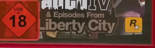 Grand Theft Auto IV, the USK square on its front