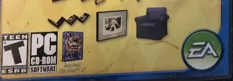 The Sims 2: IKEA Home Stuff, the ESRB box on its front