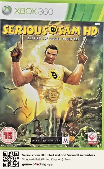Serious Sam HD: The First and Second Encounters Xbox 360, United Kingdom box front