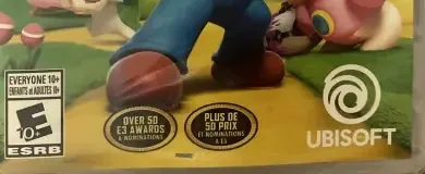 Mario + Rabbids Kingdom Battle, the ESRB box on its front