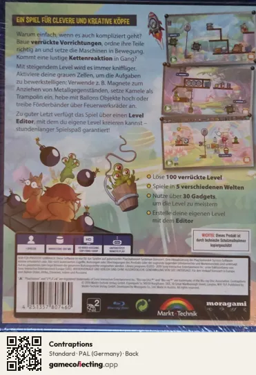 Contraptions PlayStation 4, Germany box back