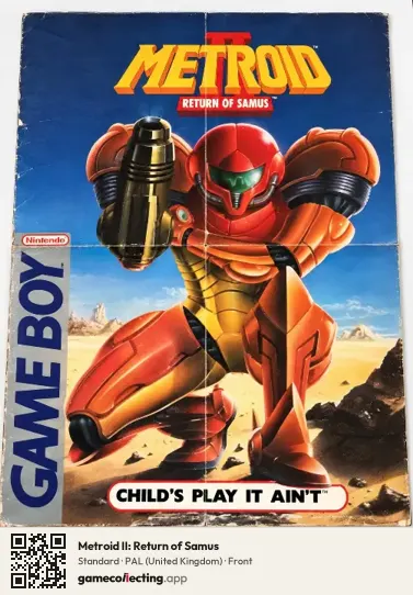 Metroid II: Return of Samus Game Boy, United Kingdom box front