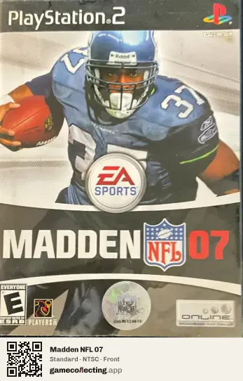 Madden NFL 07 PlayStation 2, NTSC box front