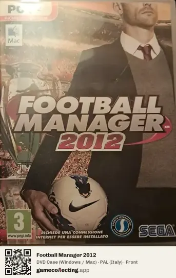 Football Manager 2012 Computer, Italy box front