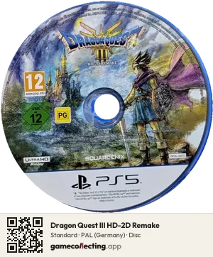 Dragon Quest III HD-2D Remake PlayStation 5, PAL disc
