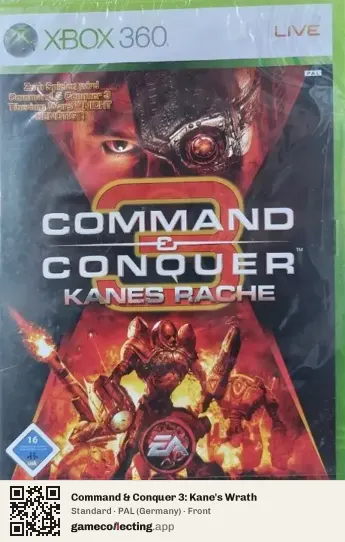 Command & Conquer 3: Kane's Wrath Xbox 360, Germany box front