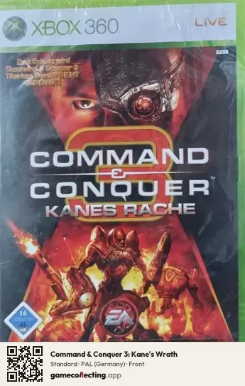 Command & Conquer 3: Kane's Wrath Xbox 360, Germany box front