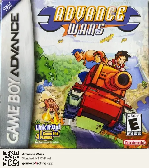 Advance Wars Game Boy Advance, NTSC box front