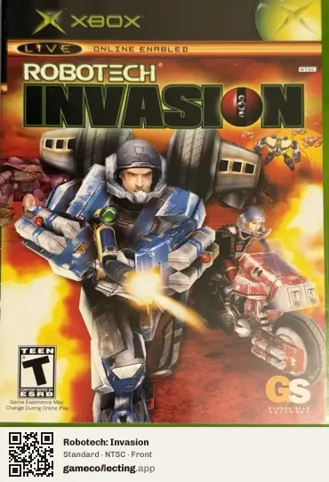 Robotech: Invasion Xbox, NTSC box front