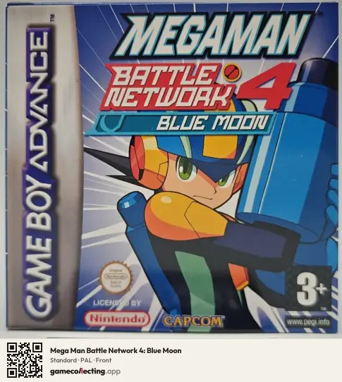 Mega Man Battle Network 4: Blue Moon Game Boy Advance, PAL box front