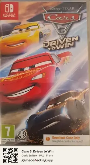 Cars 3: Driven to Win Nintendo Switch, PAL box front