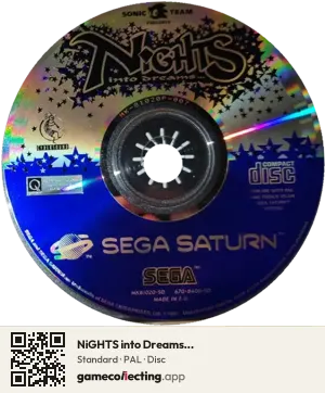 NiGHTS into Dreams... Sega Saturn, PAL disc