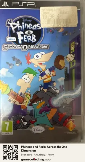 Phineas and Ferb: Across the 2nd Dimension PlayStation Portable, Italy box front