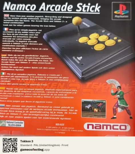 Tekken 3 PlayStation, United Kingdom box front