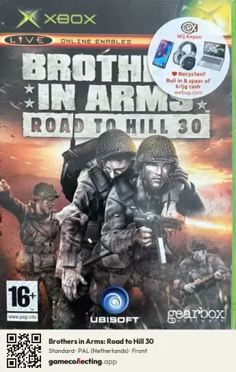 Brothers in Arms: Road to Hill 30 Xbox, Netherlands box front